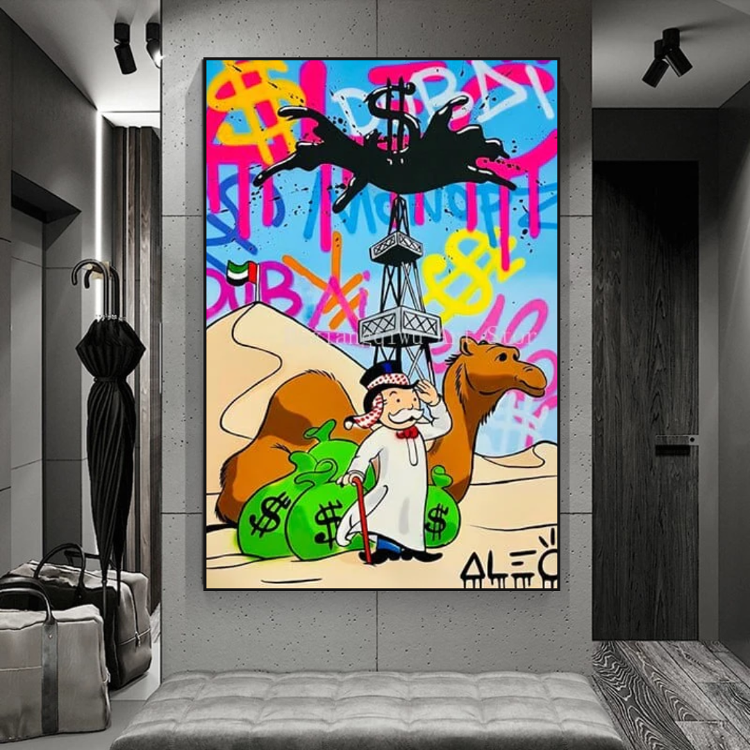 ChandeliersDecor.com-Monopoly Wall Poster-Alec Monopoly Art: Discover Oil Millionaire