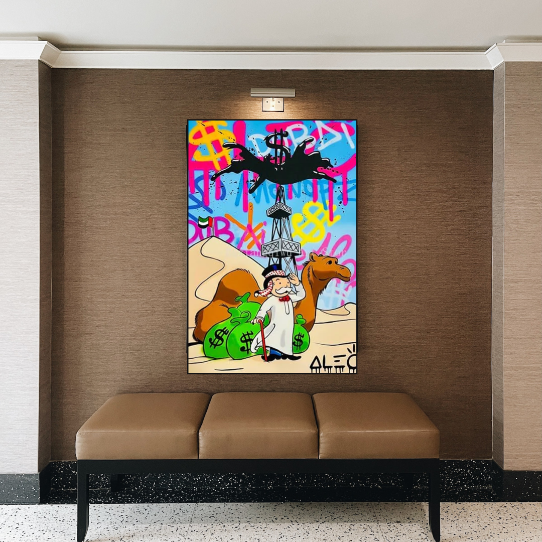 ChandeliersDecor.com-Monopoly Wall Poster-Alec Monopoly Art: Discover Oil Millionaire
