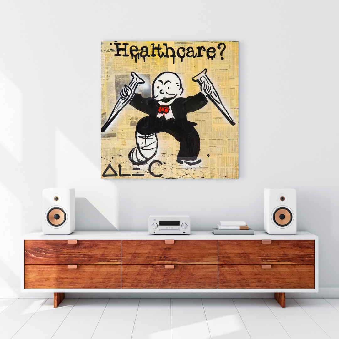 ChandeliersDecor.com-Monopoly Wall Poster-Alec Monopoly Art in Healthcare Medical Newspaper