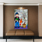 ChandeliersDecor.com-Monopoly Wall Poster-Alec Monopoly Art: Money Grows Graffiti Canvas Print