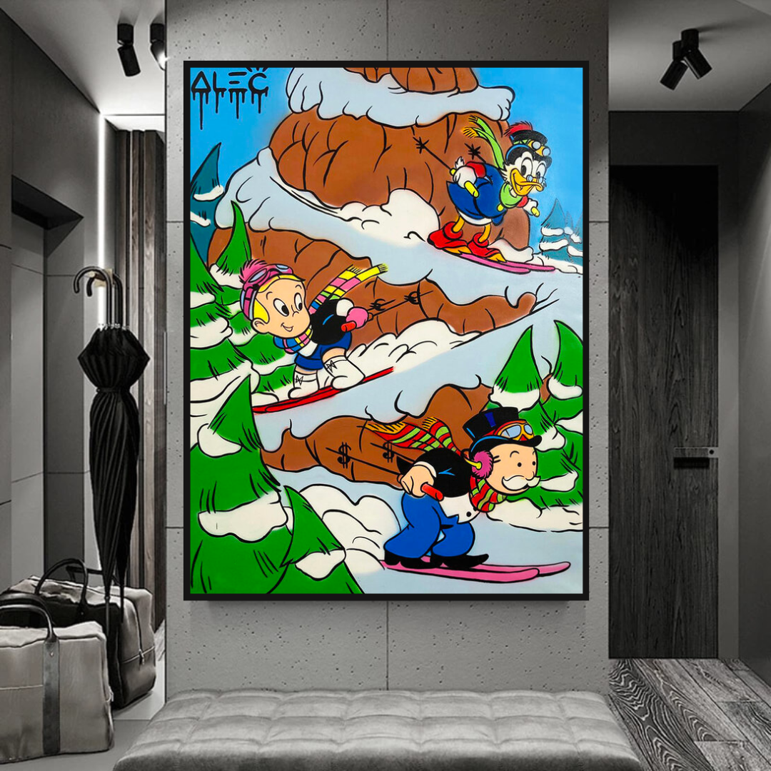 ChandeliersDecor.com-Monopoly Wall Poster-Alec Monopoly Art: Monopoly Millionaires Ice Skating