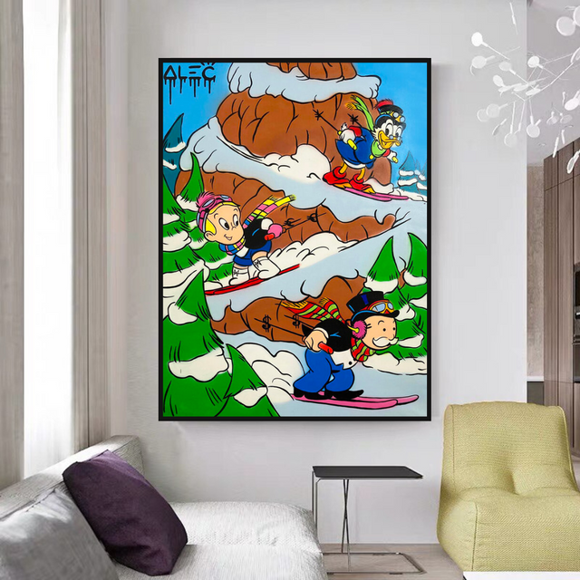 ChandeliersDecor.com-Monopoly Wall Poster-Alec Monopoly Art: Monopoly Millionaires Ice Skating