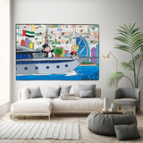 ChandeliersDecor.com-Monopoly Wall Poster-Alec Monopoly Art: Richie Rich Cruising Canvas Wall Art