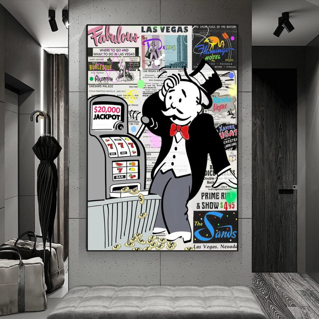ChandeliersDecor.com-Monopoly Wall Poster-Alec Monopoly ATM Machine Canvas Print