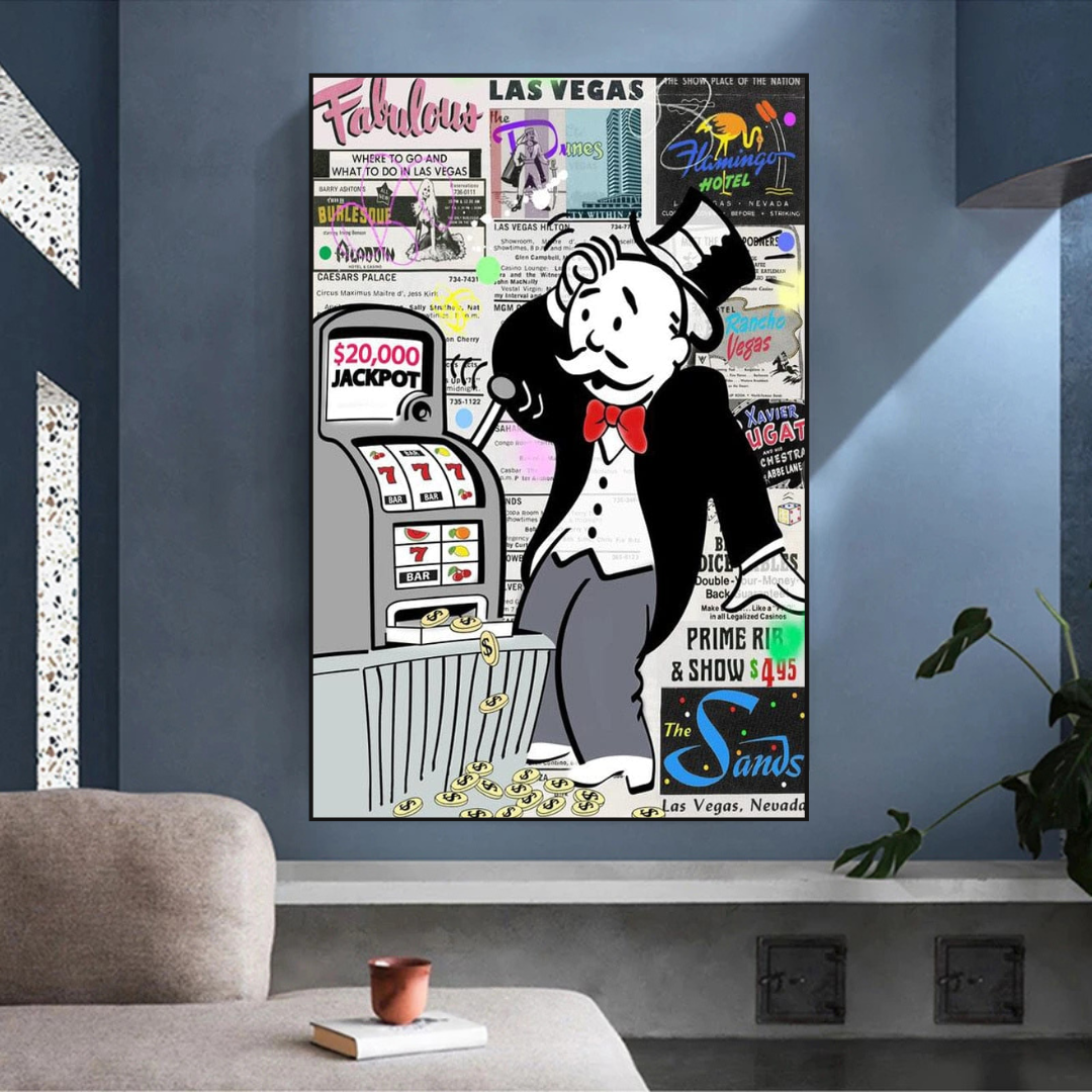 ChandeliersDecor.com-Monopoly Wall Poster-Alec Monopoly ATM Machine Canvas Print