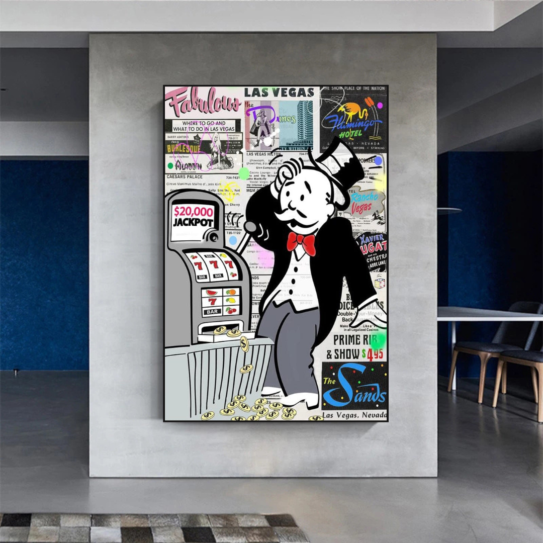 ChandeliersDecor.com-Monopoly Wall Poster-Alec Monopoly ATM Machine Canvas Print