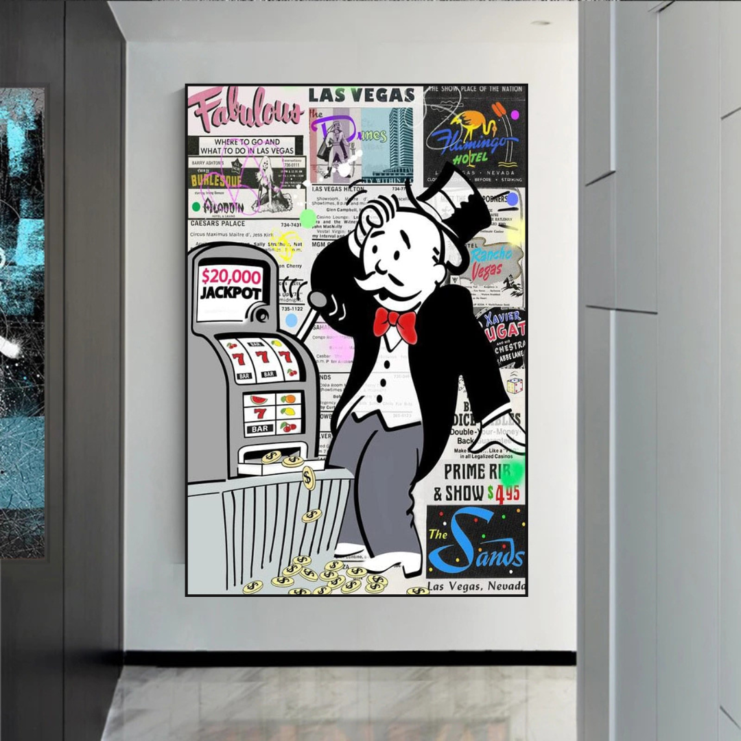ChandeliersDecor.com-Monopoly Wall Poster-Alec Monopoly ATM Machine Canvas Print