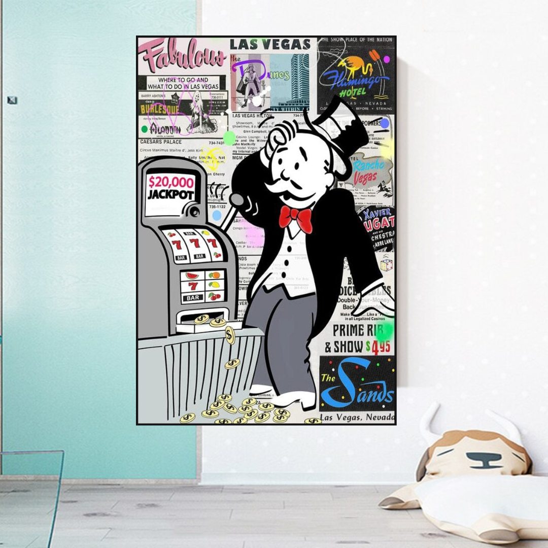 ChandeliersDecor.com-Monopoly Wall Poster-Alec Monopoly ATM Machine Canvas Print