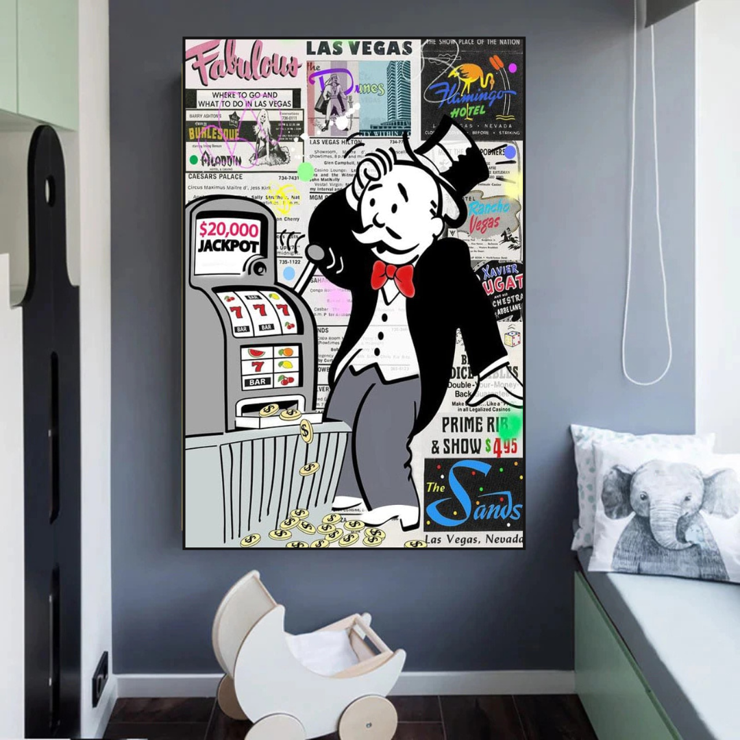ChandeliersDecor.com-Monopoly Wall Poster-Alec Monopoly ATM Machine Canvas Print