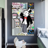 ChandeliersDecor.com-Monopoly Wall Poster-Alec Monopoly ATM Machine Canvas Print