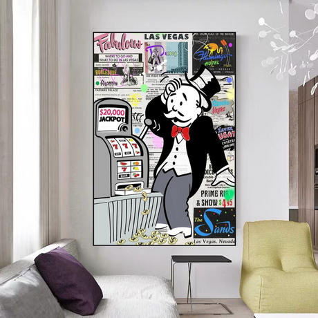 ChandeliersDecor.com-Monopoly Wall Poster-Alec Monopoly ATM Machine Canvas Print