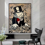 ChandeliersDecor.com-Monopoly Wall Poster-Alec Monopoly DJ Money Man Canvas Print - Limited Edition.