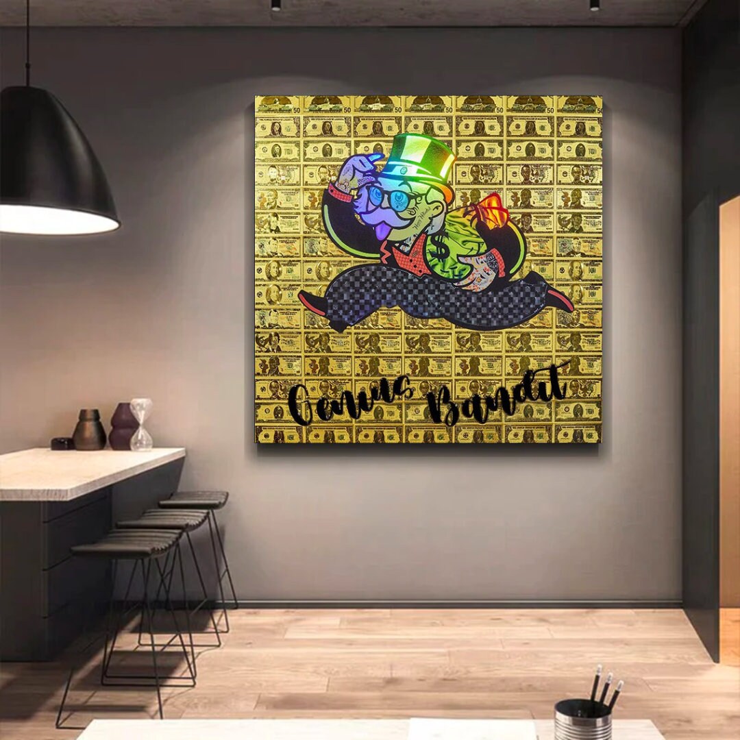 ChandeliersDecor.com-Monopoly Wall Poster-Alec Monopoly Genius Bandit Canvas Print