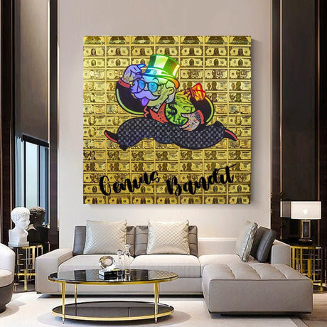 ChandeliersDecor.com-Monopoly Wall Poster-Alec Monopoly Genius Bandit Canvas Print