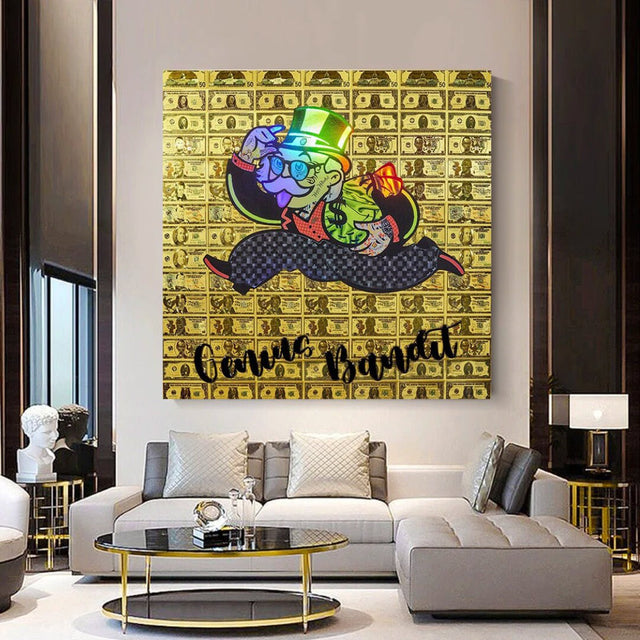 ChandeliersDecor.com-Monopoly Wall Poster-Alec Monopoly Genius Bandit Canvas Print