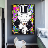 ChandeliersDecor.com-Monopoly Wall Poster-Alec Monopoly Give Me Money Canvas Print