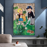 ChandeliersDecor.com-Monopoly Wall Poster-Alec Monopoly Go yard Golf Canvas Print