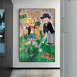 ChandeliersDecor.com-Monopoly Wall Poster-Alec Monopoly Go yard Golf Canvas Print