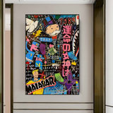 ChandeliersDecor.com-Monopoly Wall Poster-Alec Monopoly Graffiti Money Man Millionaire Canvas Wall Art