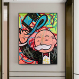 ChandeliersDecor.com-Monopoly Wall Poster-Alec Monopoly Magician Canvas Print - Millionaire Art