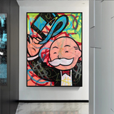 ChandeliersDecor.com-Monopoly Wall Poster-Alec Monopoly Magician Canvas Print - Millionaire Art