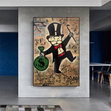 ChandeliersDecor.com-Monopoly Wall Poster-Alec Monopoly Magician: Millionaire Art by Money Man