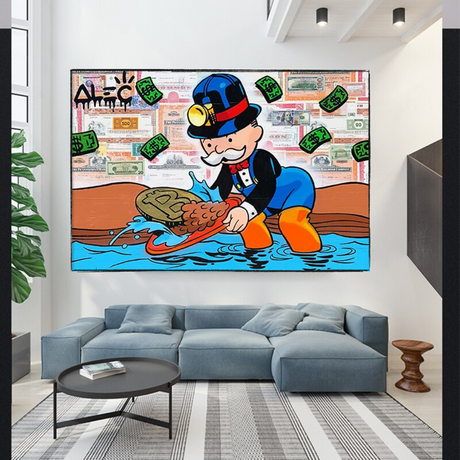 ChandeliersDecor.com-Monopoly Wall Poster-Alec Monopoly Man Bitcoin Mining: Crypto Landscape