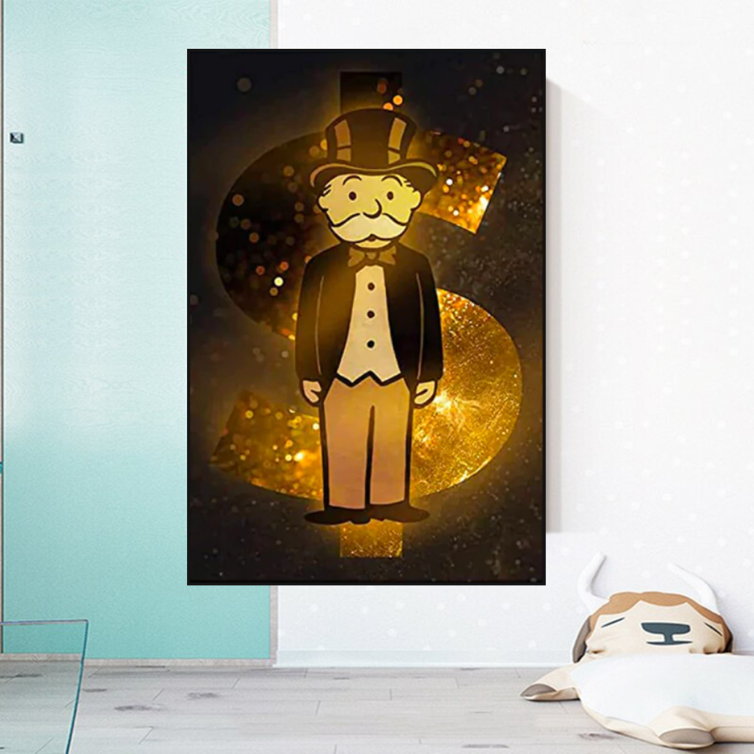 ChandeliersDecor.com-Monopoly Wall Poster-Alec Monopoly Man Gold: Unraveling the Iconic Quirkiness