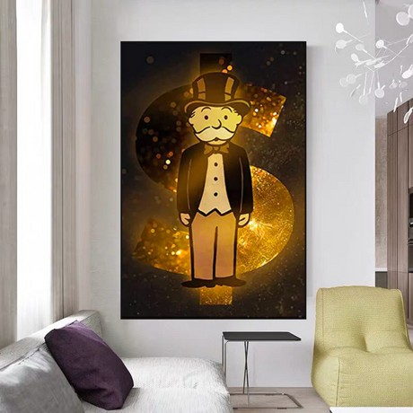 ChandeliersDecor.com-Monopoly Wall Poster-Alec Monopoly Man Gold: Unraveling the Iconic Quirkiness