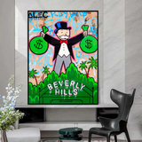 ChandeliersDecor.com-Monopoly Wall Poster-Alec Monopoly Man Holding Bag - Find Exclusive Artworks