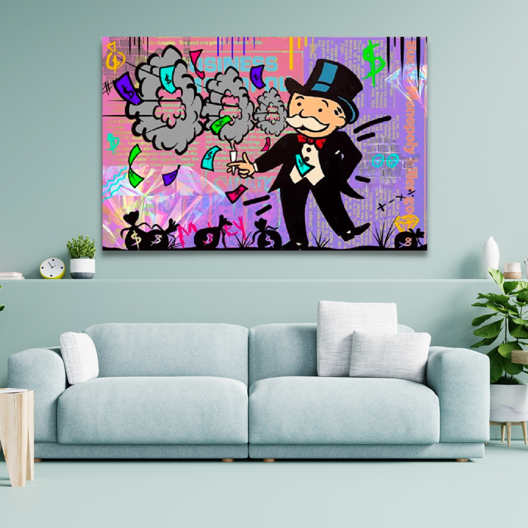 ChandeliersDecor.com-Monopoly Wall Poster-Alec Monopoly Man Hoops: Exclusive urban art inspiration