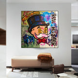 ChandeliersDecor.com-Monopoly Wall Poster-Alec Monopoly Millionaire Hustler Art | Monopoly Man Poster