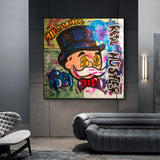 ChandeliersDecor.com-Monopoly Wall Poster-Alec Monopoly Millionaire Hustler Art | Monopoly Man Poster