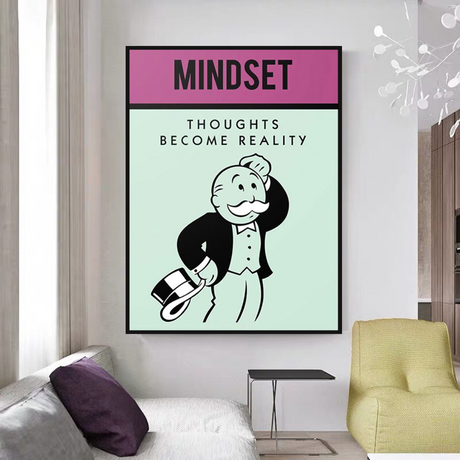 ChandeliersDecor.com-Monopoly Wall Poster-Alec Monopoly Mindset Canvas Wall Art