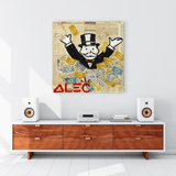 ChandeliersDecor.com-Monopoly Wall Poster-Alec Monopoly Money Man Millionaire Canvas Wall Art