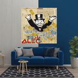 ChandeliersDecor.com-Monopoly Wall Poster-Alec Monopoly Money Man Millionaire Canvas Wall Art