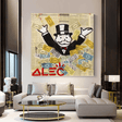ChandeliersDecor.com-Monopoly Wall Poster-Alec Monopoly Money Man Millionaire Canvas Wall Art