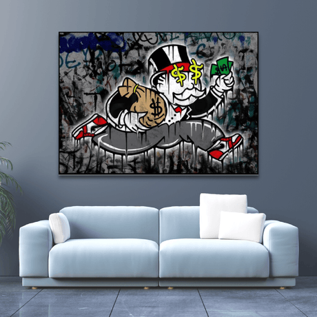 ChandeliersDecor.com-Monopoly Wall Poster-Alec Monopoly Money Never Sleeps - Exclusive Collection
