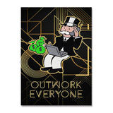 ChandeliersDecor.com-Monopoly Wall Poster-Alec Monopoly Outwork Rich Man Canvas Print
