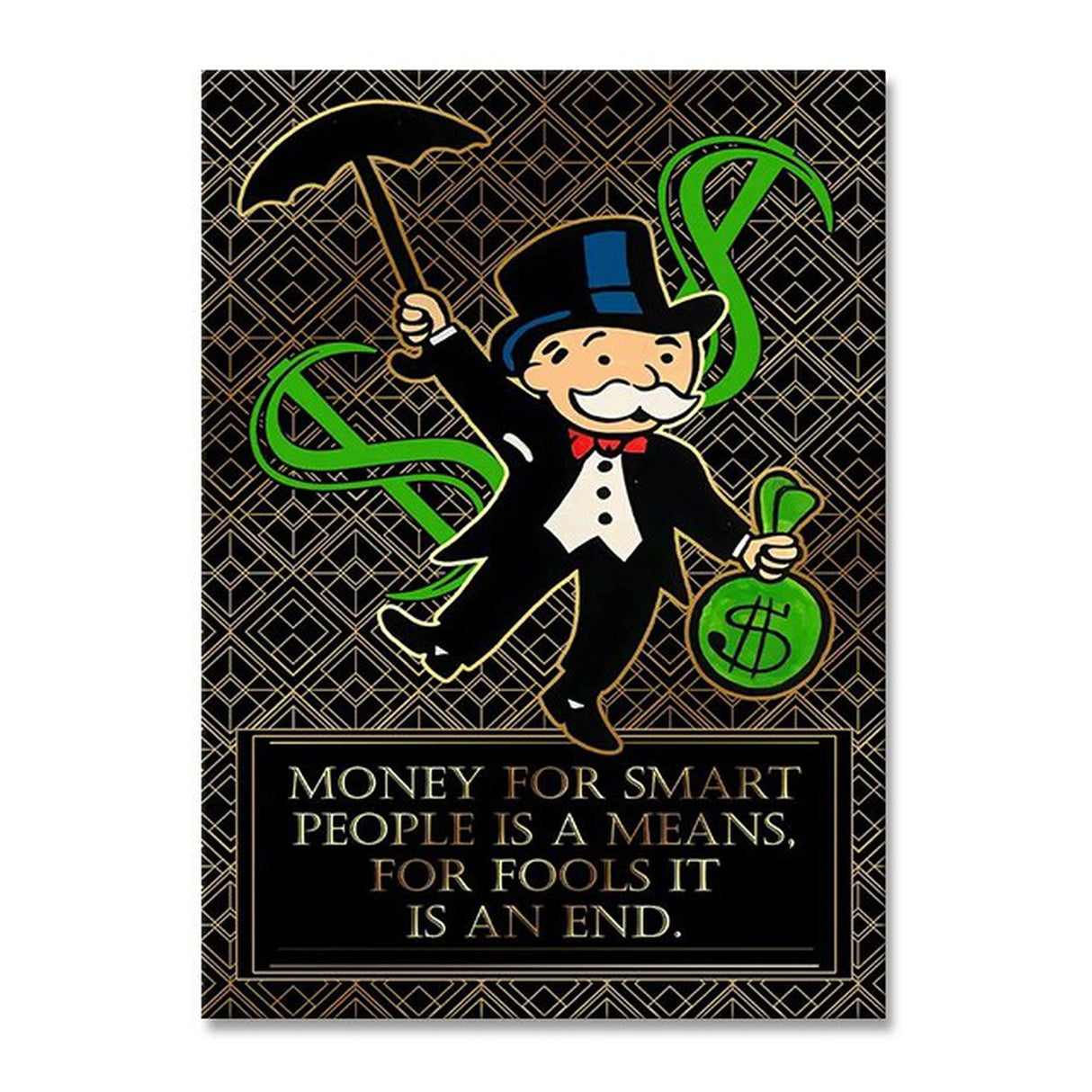 ChandeliersDecor.com-Monopoly Wall Poster-Alec Monopoly Rich Canvas Art: Money for Smart