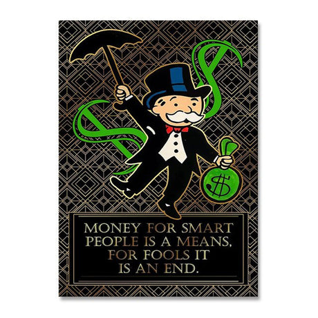 ChandeliersDecor.com-Monopoly Wall Poster-Alec Monopoly Rich Canvas Art: Money for Smart