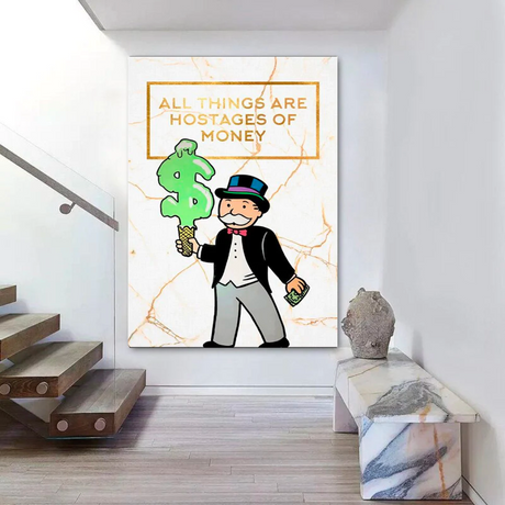 ChandeliersDecor.com-Monopoly Wall Poster-Alec Monopoly Rich Man Businessman Canvas Print