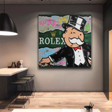 ChandeliersDecor.com-Monopoly Wall Poster-Alec Monopoly Rolex Money Man Canvas Print