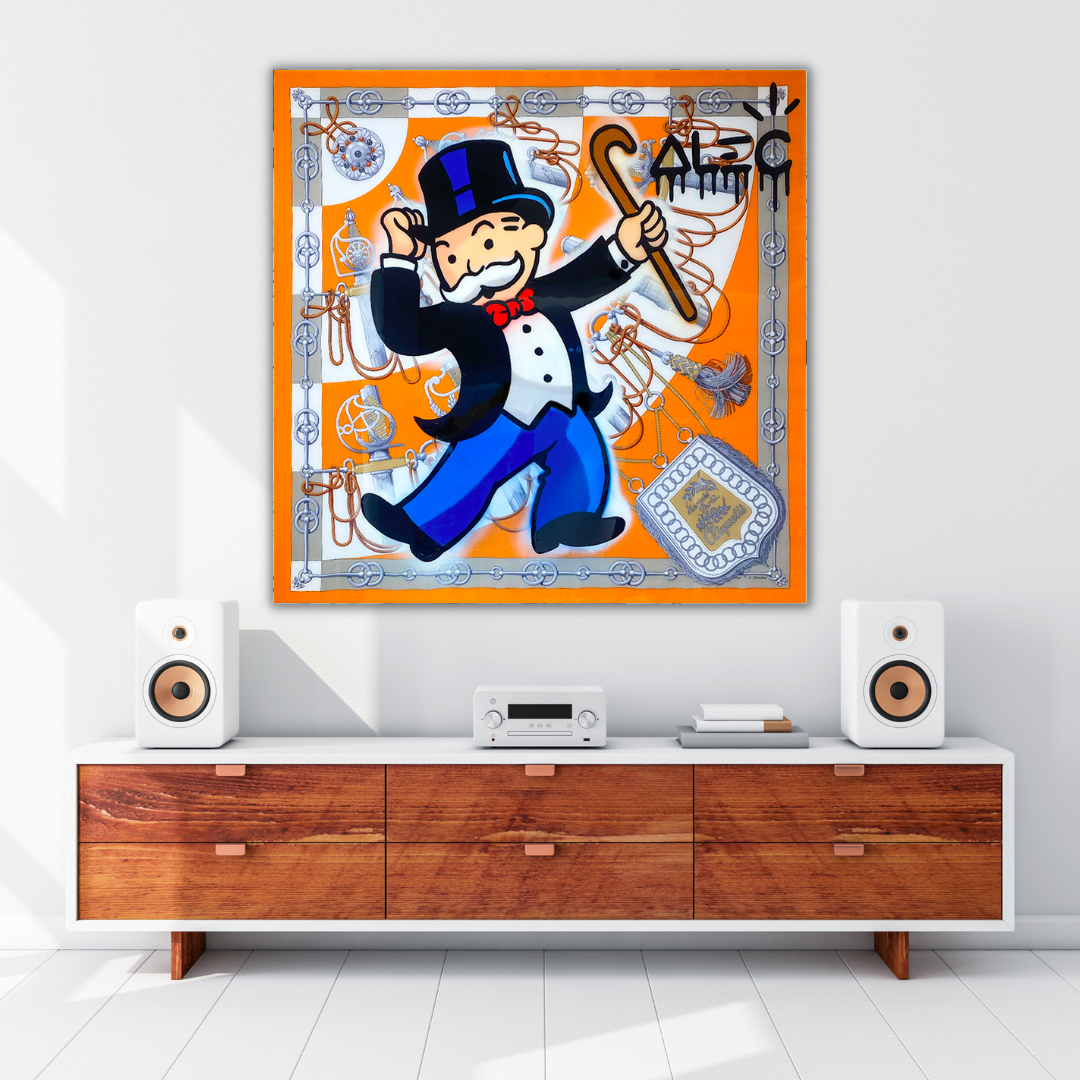 ChandeliersDecor.com-Monopoly Wall Poster-Alec Monopoly Scarf Collection Canvas Wall Art