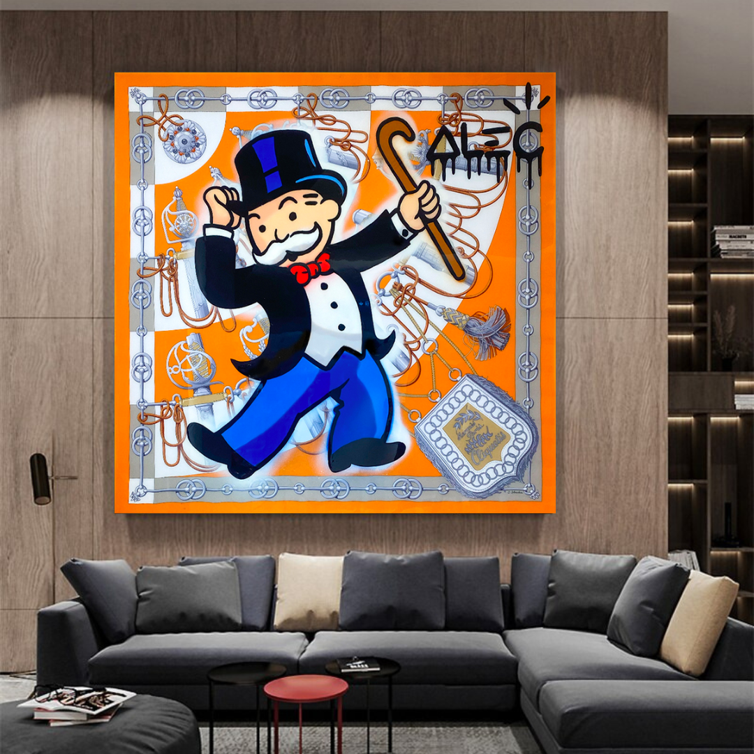 ChandeliersDecor.com-Monopoly Wall Poster-Alec Monopoly Scarf Collection Canvas Wall Art