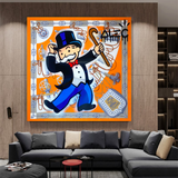 ChandeliersDecor.com-Monopoly Wall Poster-Alec Monopoly Scarf Collection Canvas Wall Art