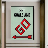 ChandeliersDecor.com-Monopoly Wall Poster-Alec Monopoly Set Goals and Go Play Card Canvas Wall Art