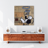 ChandeliersDecor.com-Monopoly Wall Poster-Alec Monopoly Smoking Cigar Canvas Wall Art