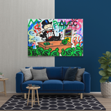 ChandeliersDecor.com-Monopoly Wall Poster-Alec Monopoly Stock Broker Art: Millionaire Canvas Print