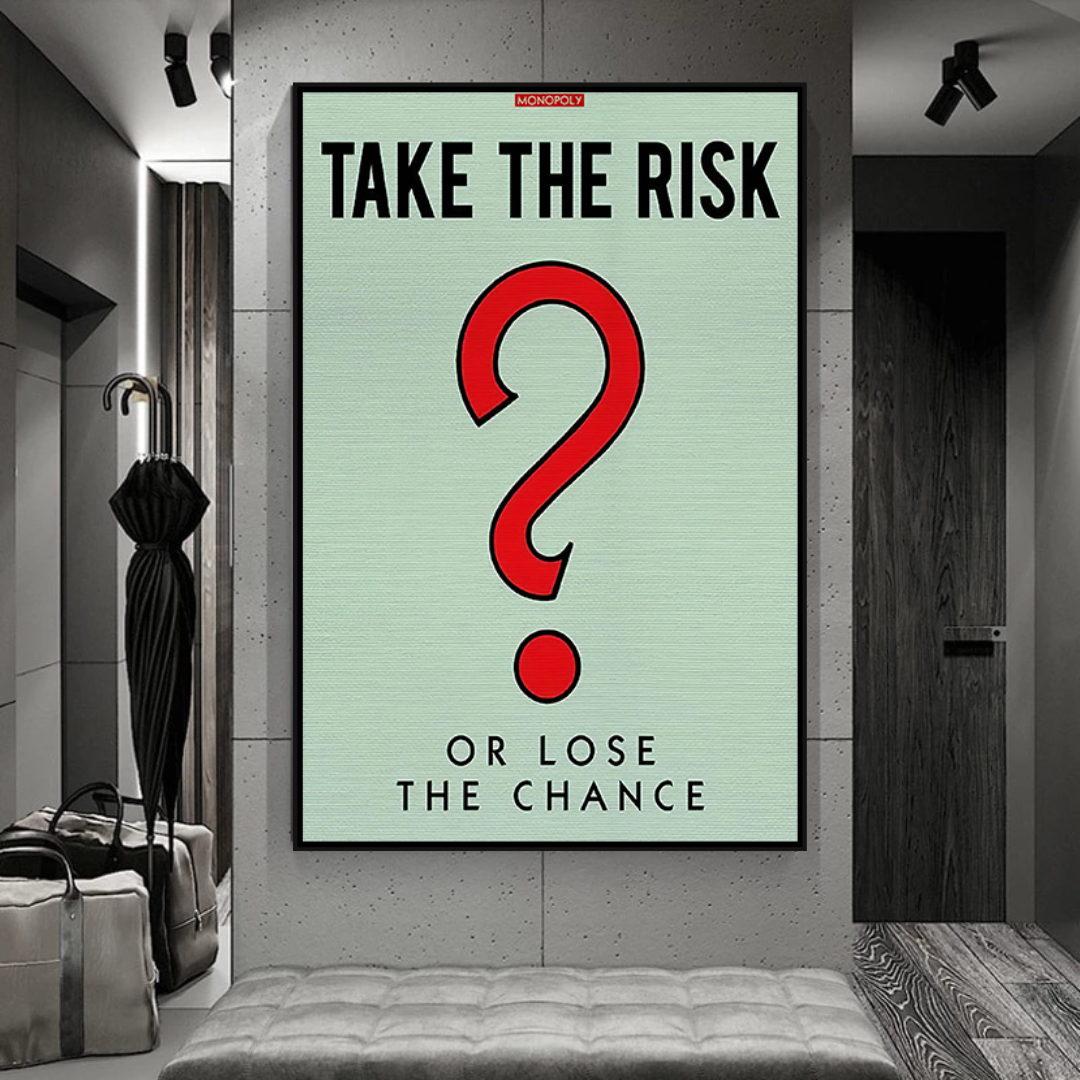 ChandeliersDecor.com-Monopoly Wall Poster-Alec Monopoly Take the Risk Canvas Wall Art
